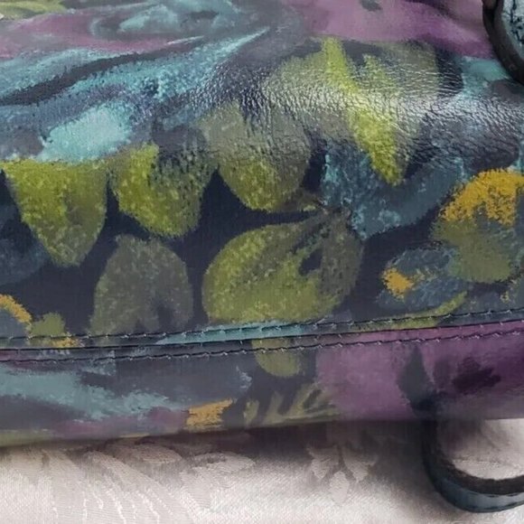 Vatoni Patricia Nash Blue Leather Floral Backpack - Showstopper NEW main image 8